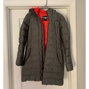 Gray North Face Parka